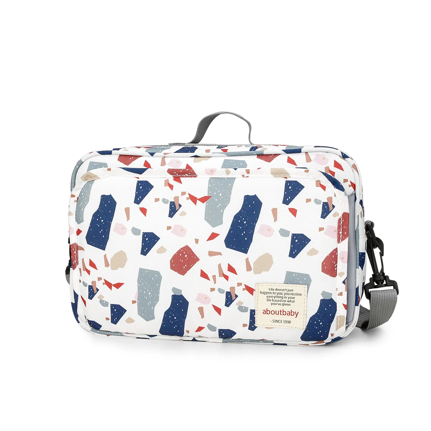 Fashionable Waterproof Wet/Dry Maternity Diaper Bag with Double Handles
