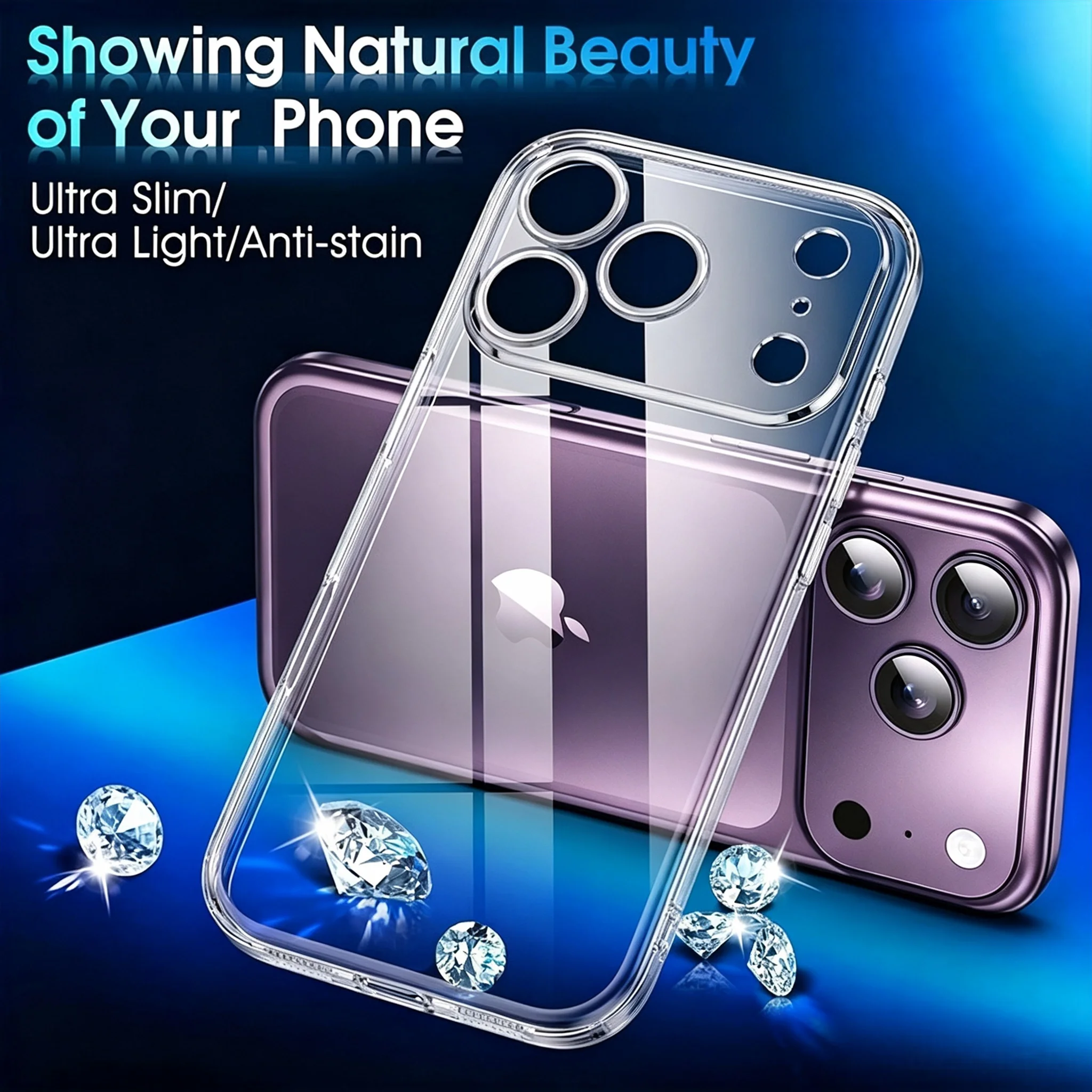 Ultra Thin Transparent Silicone Bumper Phone Case