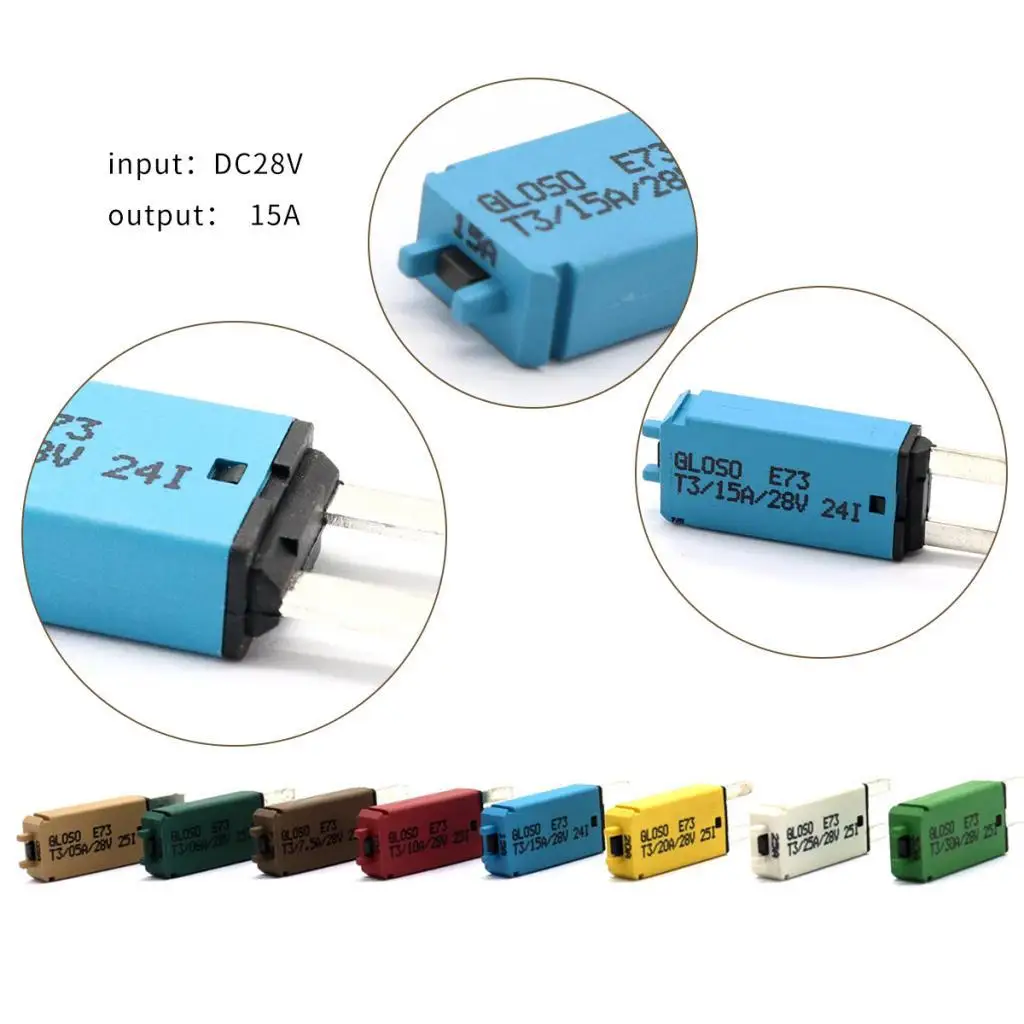 Auto Boat Resettable Small Blade Fuse 12V-24V Automotive Breaker