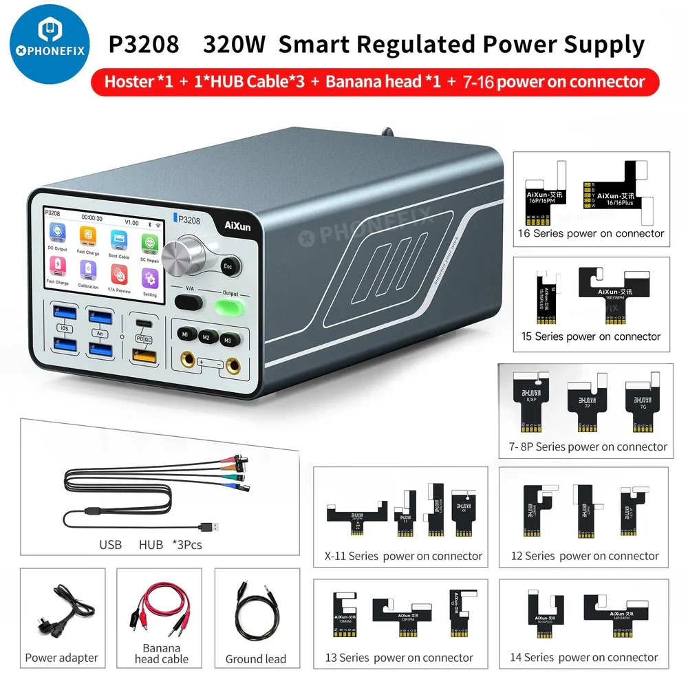 Aixun P3208 Smart Regulated Power Supply 320W 32V/8A Current and