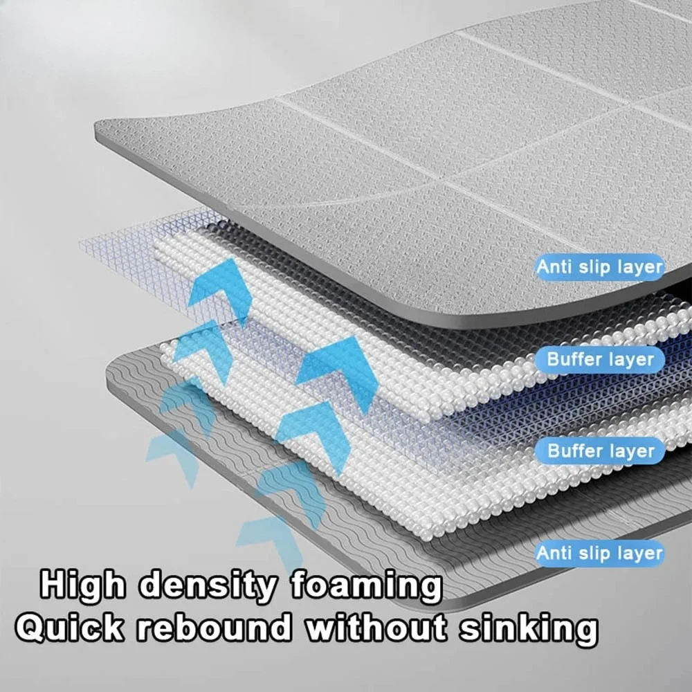 Premium 4mm Foldable Yoga Mat - Portable & Durable for Pilates, Home Workouts, and Floor Exercises