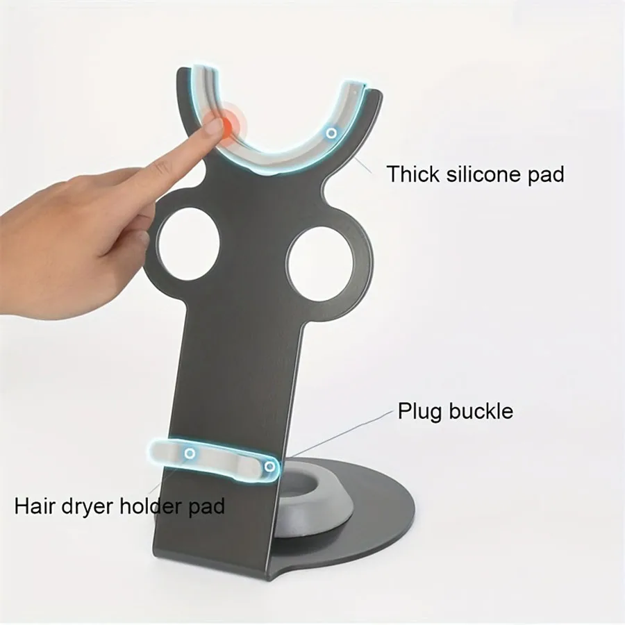 1pc Hair Dryer Holder For Dyson Ultrasonic Hair Dryer Magnetic Bracket Holder Aluminum Alloy Bracket Bathroom Organizer 4