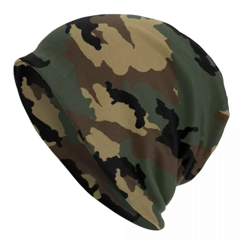 

Woodland Camo Skullies Beanies Caps Winter Warm Knit Hat Hop Military Camouflage Bonnet Hats Outdoor Ski Cap