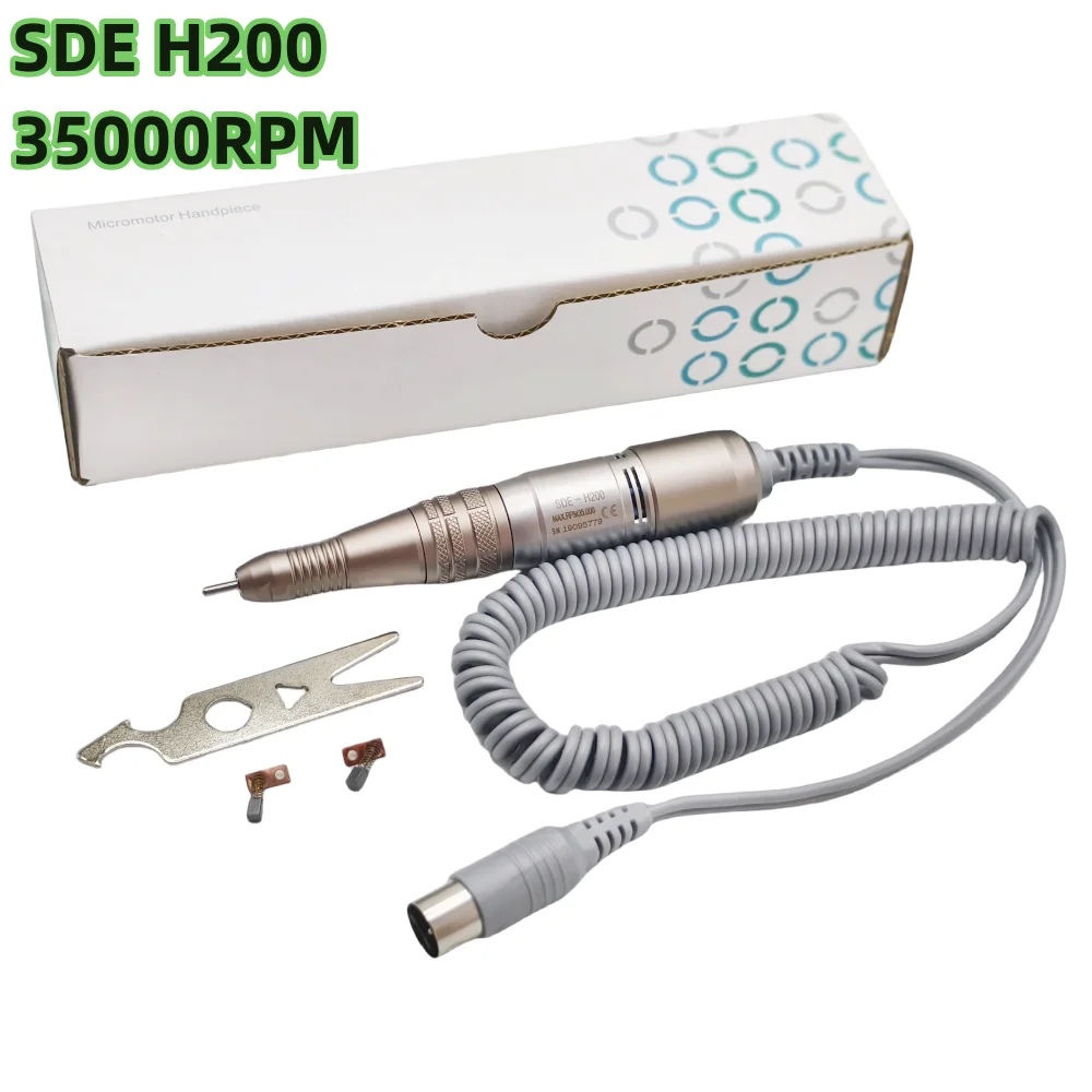 35K 고품질 SDE H200 핸드피스 STRONG 210 전동 네일 매니큐어 기계 전기 기계식 드릴 핸들 네일 폴리셔 도구