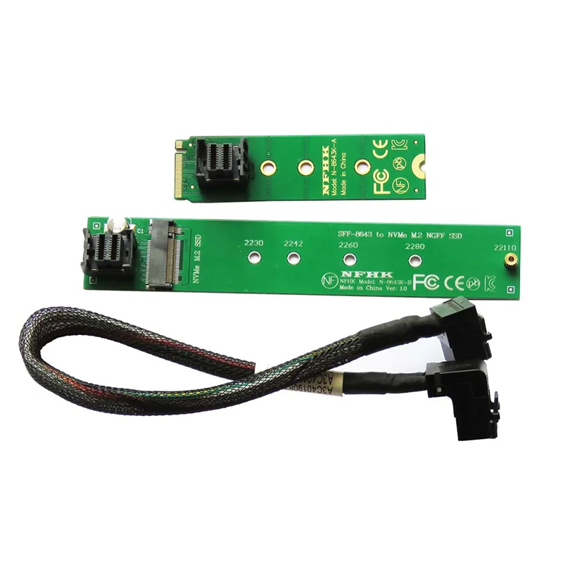 NVMe M.2 SSD 하드 드라이브 어댑터, 익스텐션 케이블, 2280, 2260, 2242, 22110