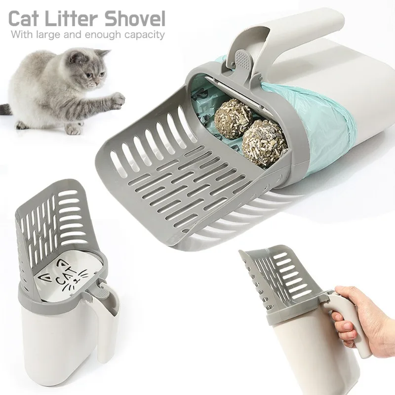 Cat Litter Box With Detachable Shovel And Auto Baffle Set_voghion.com
