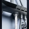 Piano Digital Bathroom Shower Set SDSN Sanitary Ware Hot Cold Bathroom Faucet Rain Shower Head Grey Piano Bathroom Shower System 6