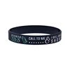 1PC/4PCS Christian Bible Verse Silicone Wristband 139:14 33:3 4:13 6:10 Inspirational Rubber Bracelet Black 3