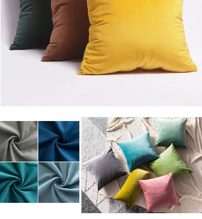 Description Picture 5 of itemVelvet Cushion Cover Coffee Soft Pillow Cover 45X45 Pillow Case for Living Room Sofa Nordic Home Decor Throw Pillow Cover