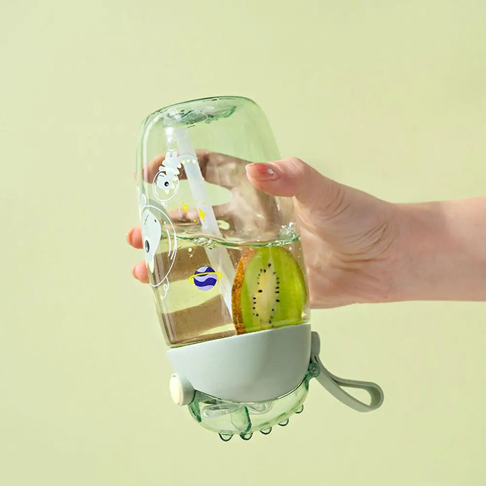 PC Cartoon Straw Water Cup Spill Proof for Kids