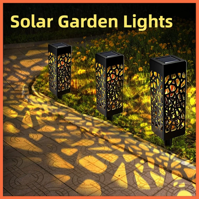 

Solar Pathway Lights Outdoor Waterproof Lawn Lamp Led Hollow Out Landscape Lights for Garden/yard//park Decor Lights