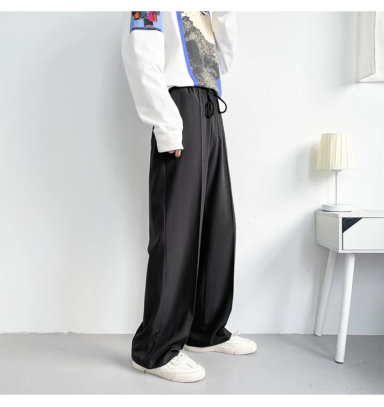 men blazer Gray/Blue/Black Suit Pants Men Fashion Society Mens Dress Pants Korean Loose Straight Wide Leg Pants Mens Formal Trousers M-3XL blazer suit