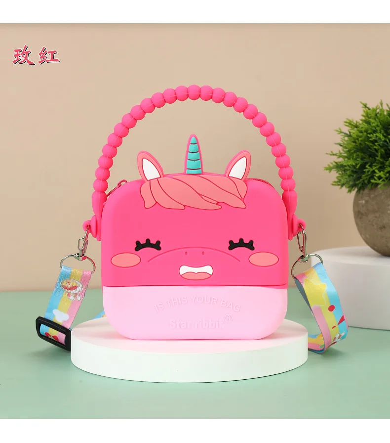 Riñonera Niña Bolso Unicornio De Hombro Con Lentejuelas Rosa