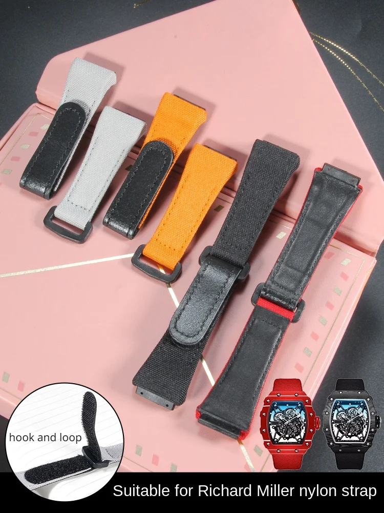 NyloncanvaswatchbeltforRichardMilleRM5053SeriesGeyahookand