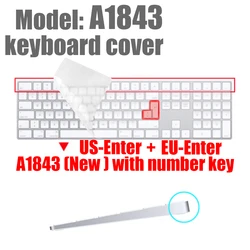 Silicone Keyboard Protector Skin for Apple iMac Magic Keyboards (A1843 US and EU)