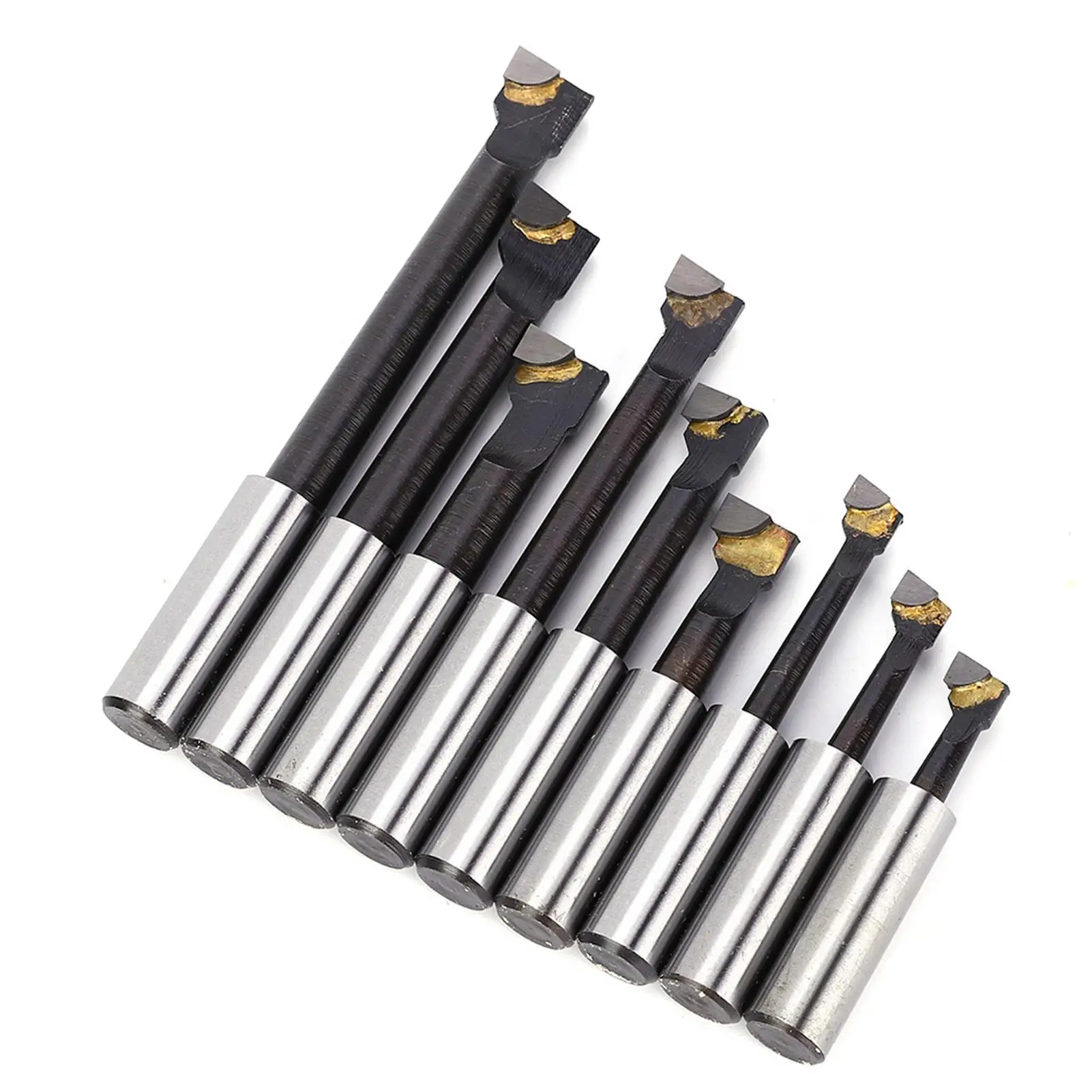 9PCS F1 Boring Cutter Set-3/8 Durable Alloy Shank, Carbide Tipped Bars for lathe & Milling