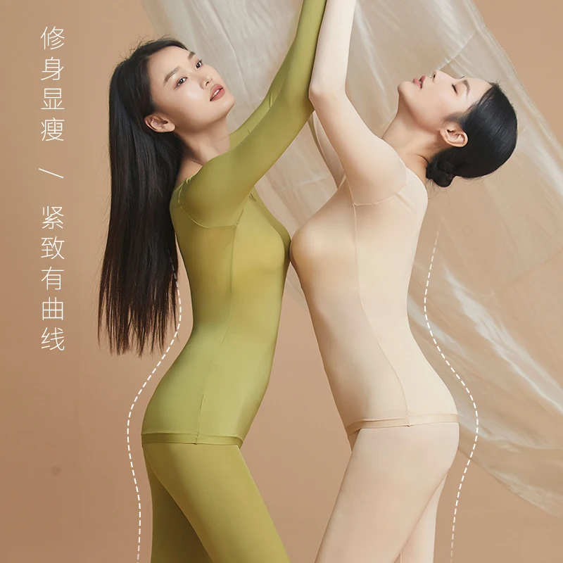 Women's Thermal Underwear Sets Long Johns Winter Warm Lingerie Long-Sleeved Trousers 2 Pieces Seamless Thermal Top