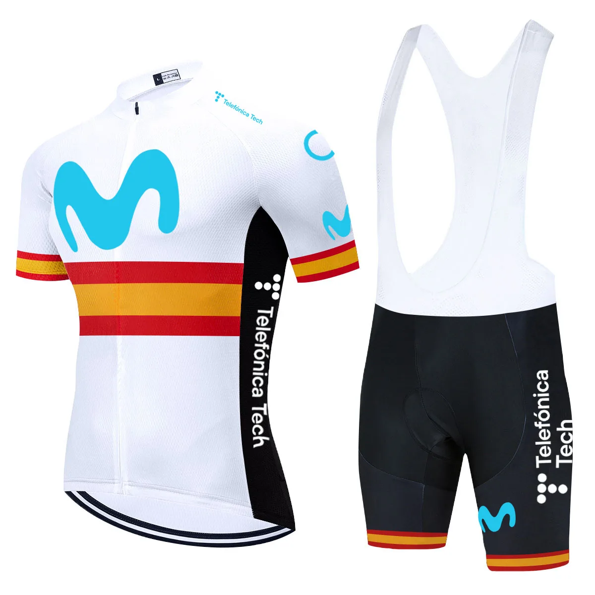 Maglia Da Ciclismo Spagna 2022 New Team Movistar Abbigliamento Da Ciclismo Mtb Ciclismo 20D Pantaloncini Con Bretelle In Gel Uomo Bike Jersey Set Ropa