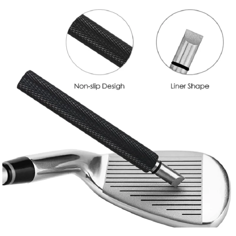 Golf Clean Tool Set Retractable Golf Club Brush and 2 Golf Club Groove Sharpener for U & V-Grooves Portable Golf Brush Tool Kits 3