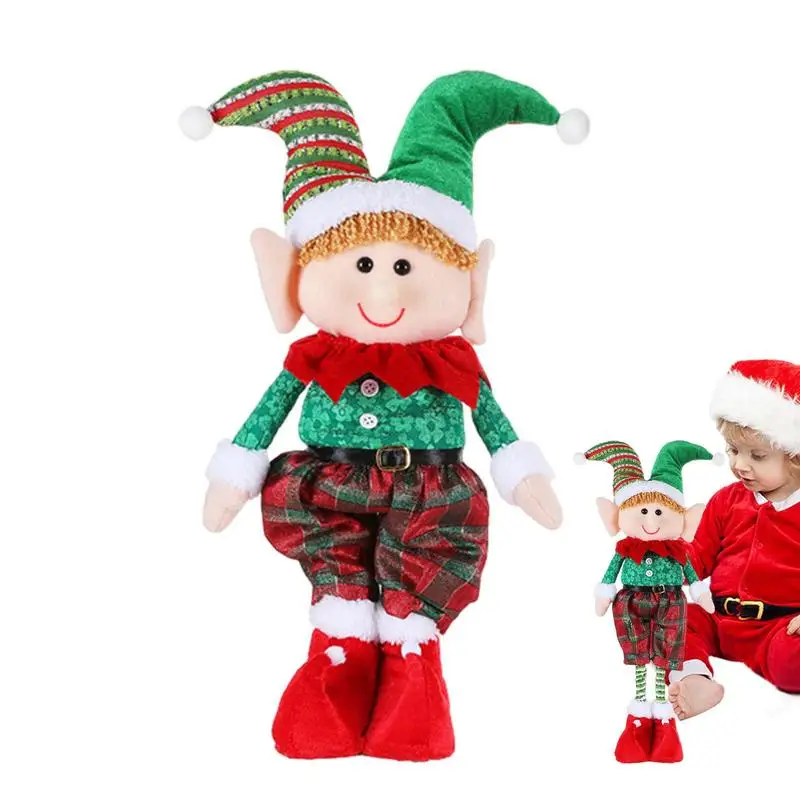 

Christmas Doll Retractable Santa Claus Elf Snowman Doll Christmas Tree Decorative Ornaments Christmas Party Decoration Kids Toys