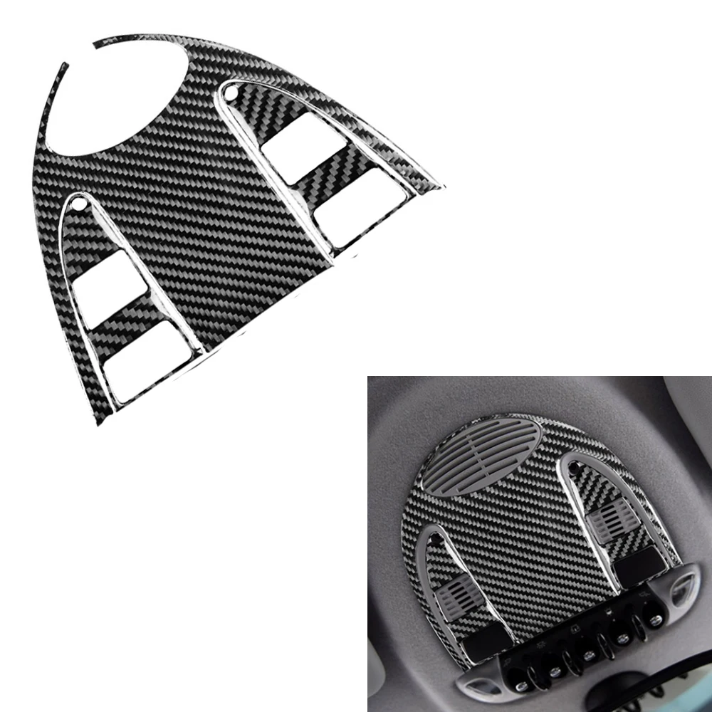 

For Mini Cooper Hardtop R56 Clubman R55 Convertible R57 Carbon Fiber Stickers Roof Control Panel Frame Car Interior Accessories
