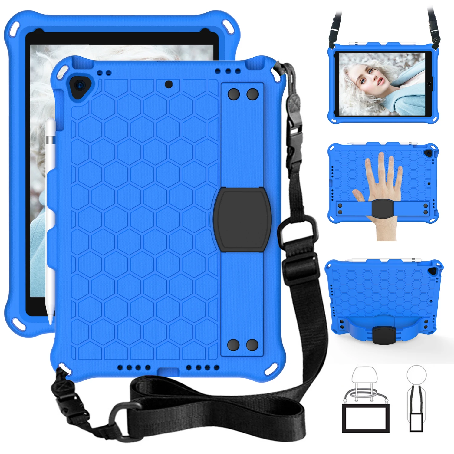 Shockproof Stand Cover with Strap