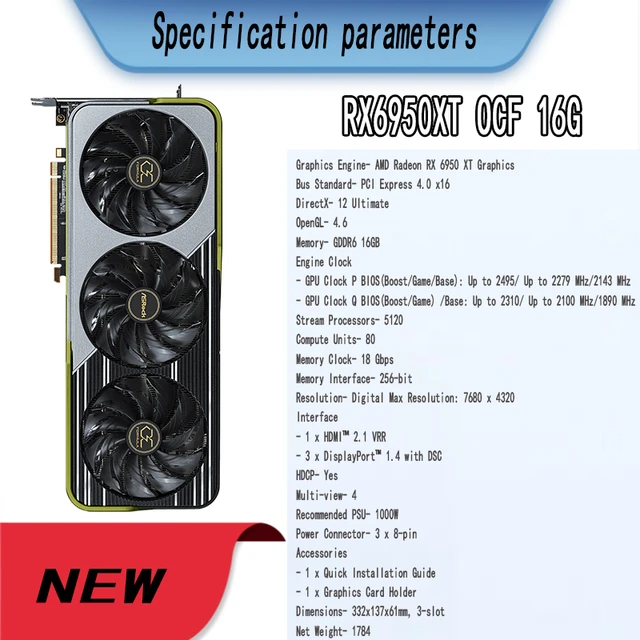 ASROCK AMD Radeon RX 6950 XT OC Formula 16GB NEW 256-bit 18 Gbps