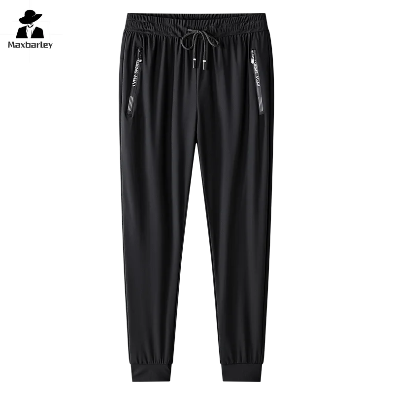 Summer Casual Pants Men's Thin Nylon Stretch Quick-drying Sports Pants Plus Size Outdoor Loose Running Fitness Pants for Men 8XL 5