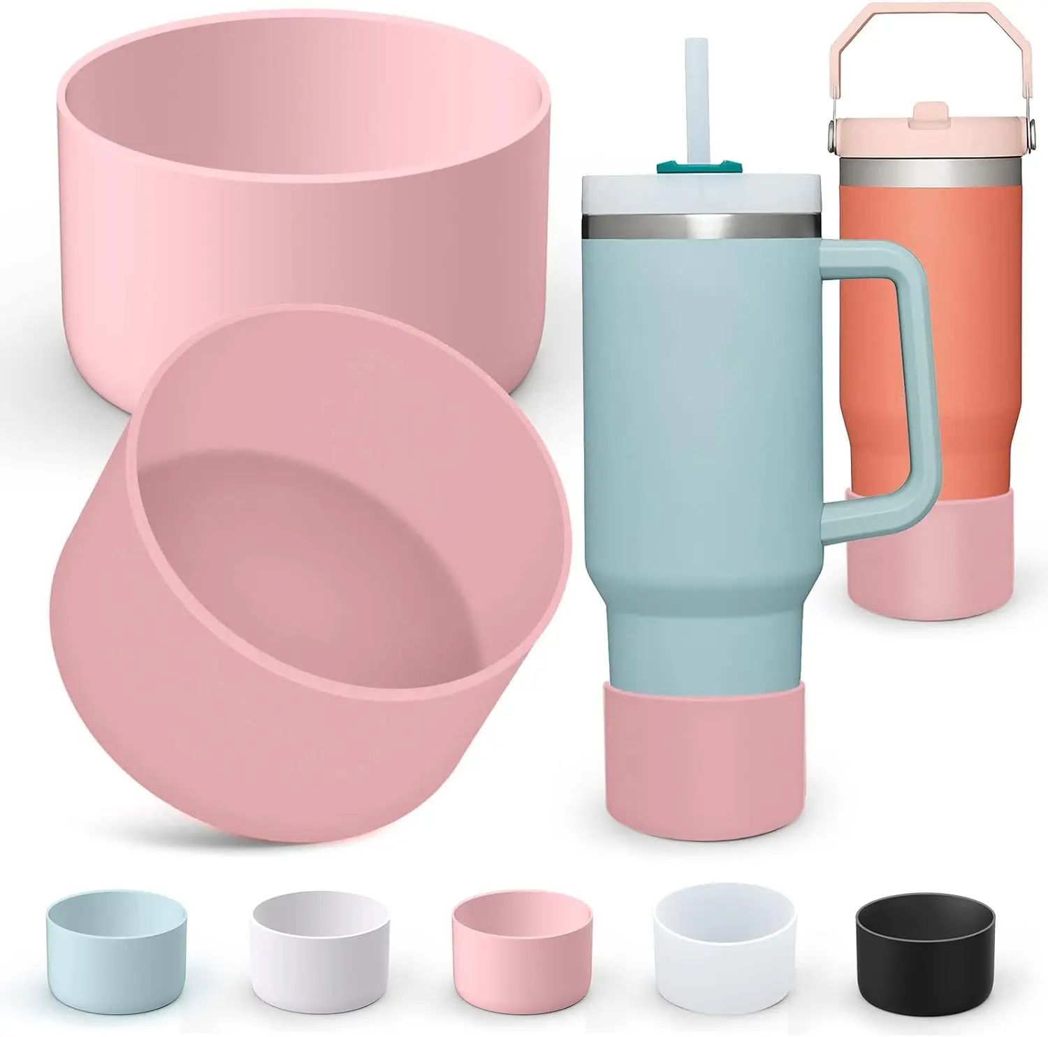 Multi-Color Silicone Cup Protection Case - Anti-Slip, Scratch-Resistant Storage