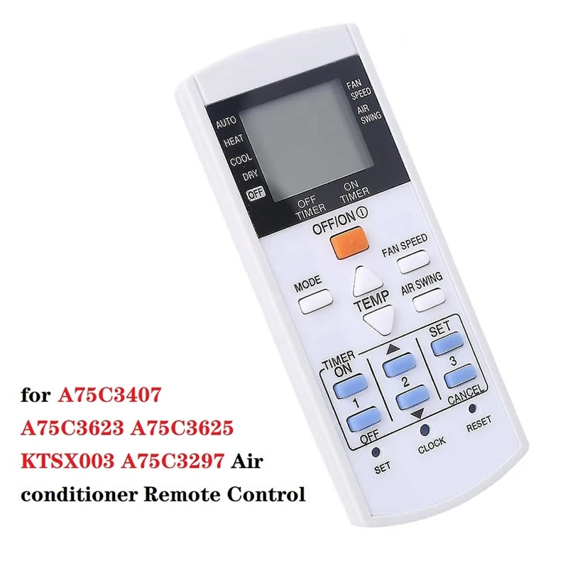 

A75C3297 Remote Control For Panasonic Air Conditioner A75C3407 A75C3623 A75C3625 KTSX003 Remote Control Replacement