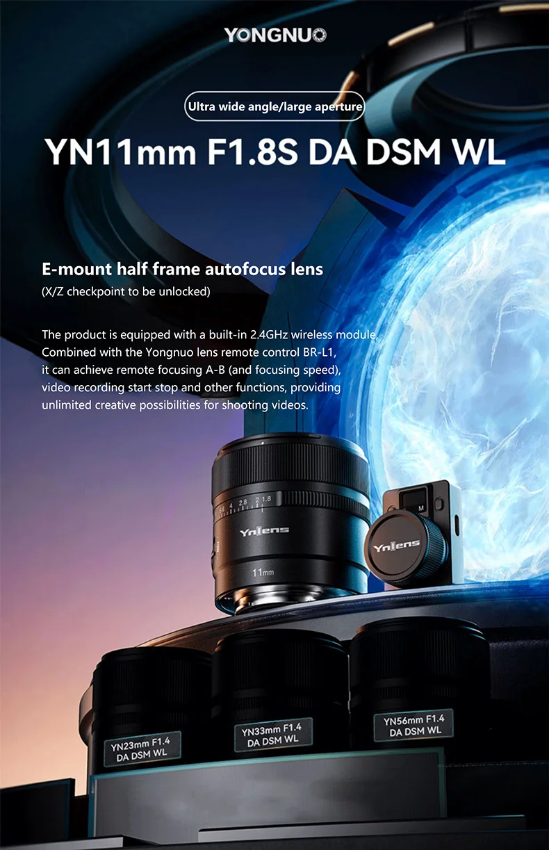 YN11mm F1.8S DA DSM WL APS-C Camera Lens Auto Focus Ultra Wide Angle Fixed Focus