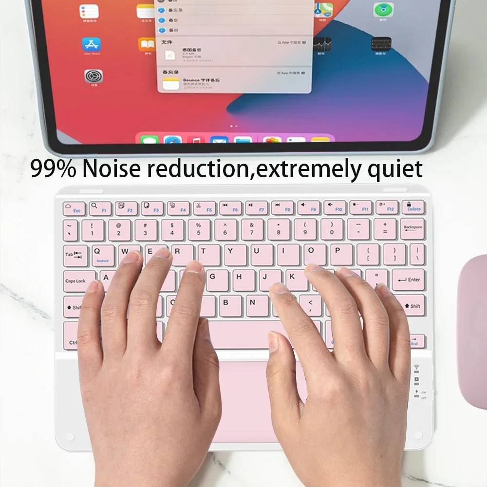 Tastiera e mouse Bluetooth con touchpad da 10 pollici per tablet Apple Samsung Huawei Xiaomi, iPad Pro, Mini e Cell._voghion.com