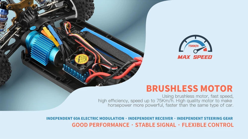 WLtoys 124007 124019 1:12 Electric 4WD Racing Car 75KM/H 55KM/H 