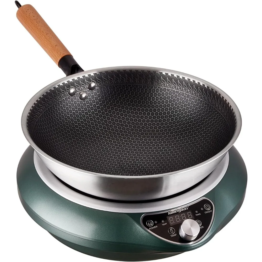 1700W 120V Wok Burner Induction Electric Wok Electric Stove Hot Plate