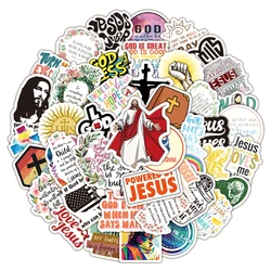 50pcs Inspirational Jesus Stickers for Various Surfaces - Uplifting Christian Decals for Everyday Use (50pcs Jesus)