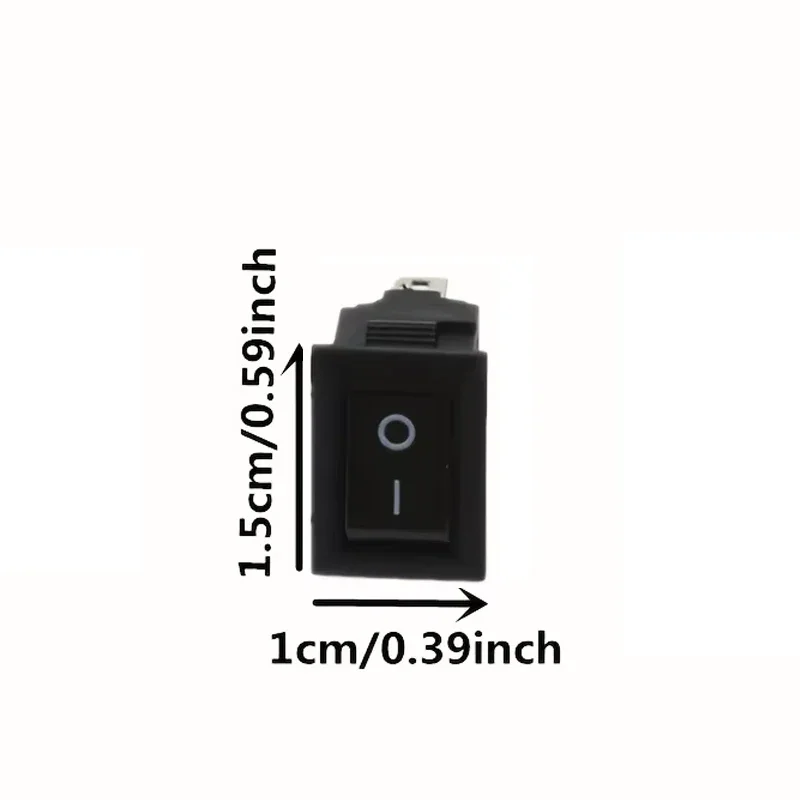 10pcs Snap-in Boat Rocker Switch Toggle Power SPST ON-OFF 2 Pin AC 250V 6A 125V 10A 2 Pin Position Snap Switch Car Auto Boat