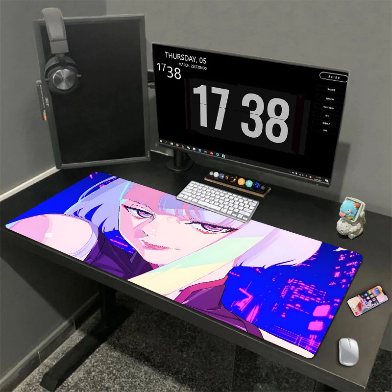 

Desk Mat Cyberpunk Office Accessories Xxl Mouse Pad Mousepad Gamer 900x400 Pc Anime Mice Keyboards Computer Peripherals