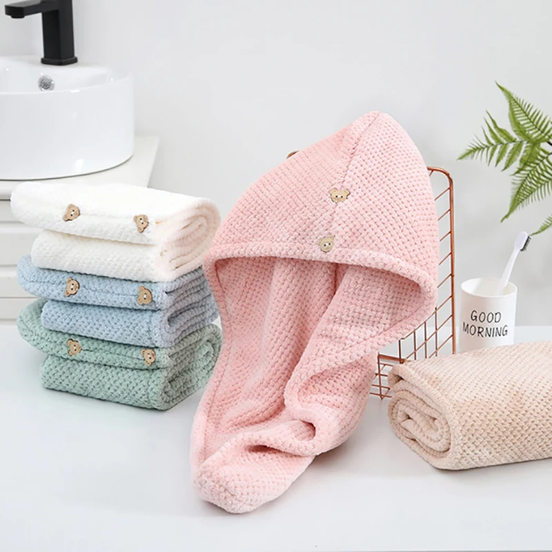 Women's Dry Hair Cap and Towel