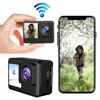 4K UHD Action Camera 1080P 30FPS 2.0 Inch IPS Screen Bicycle Video Recording Camera Anti-Shake Video Camera Dual Screen Display 2