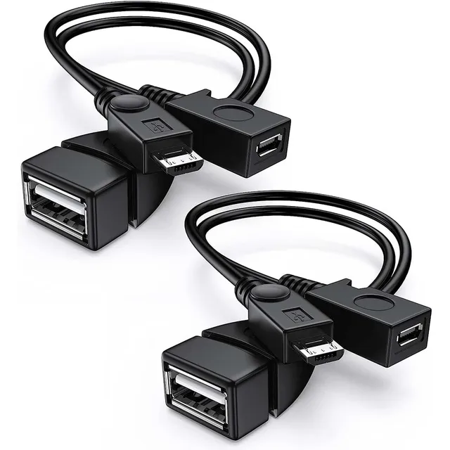 WESOPRO 2 in 1 OTG Cable Replacement for Fire Stick 4K Compatible with Android Phone Tablet Micro USB Host with Micro USB Power 4