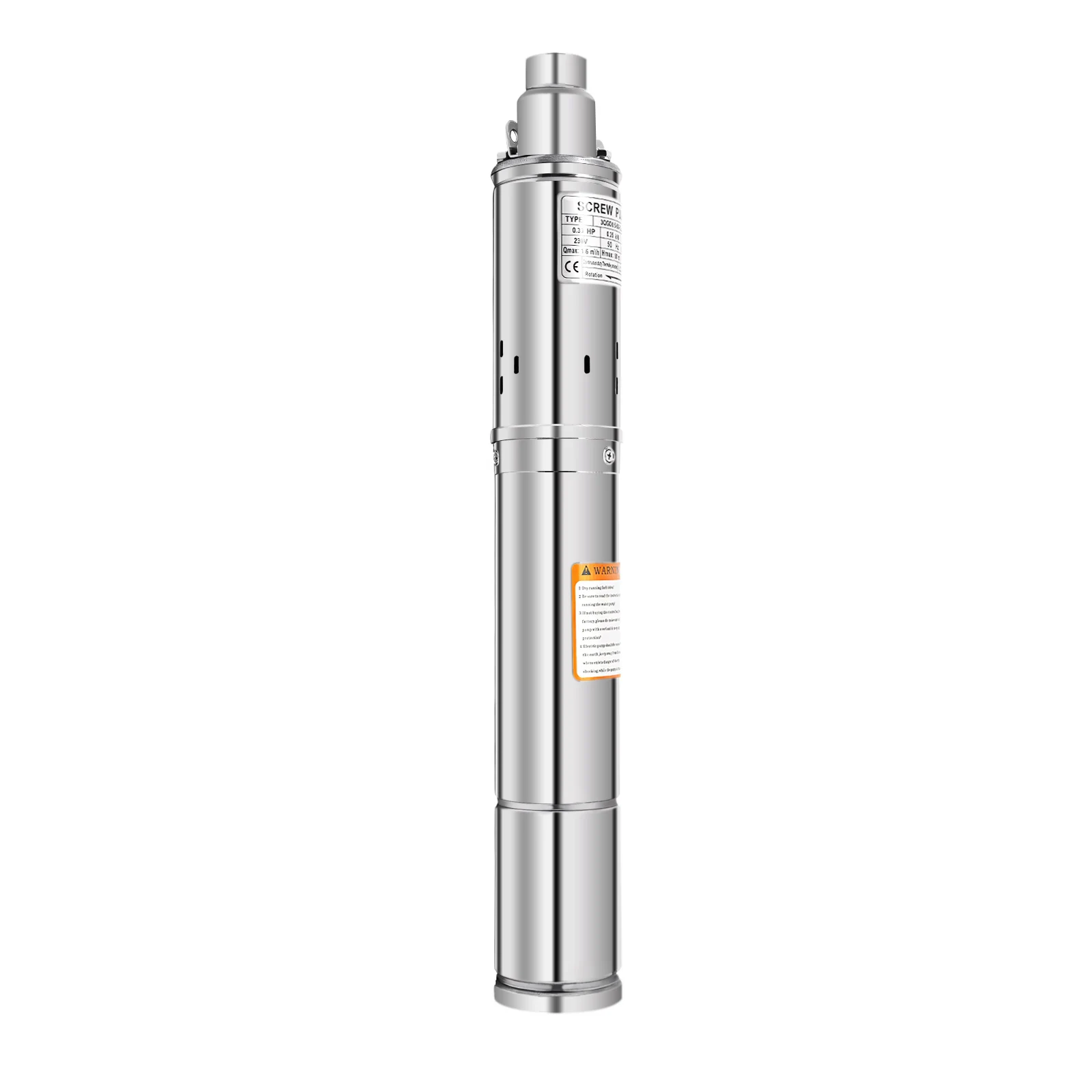 220V 250W/500W Submersible Deep Well Pump Screw Pump Sand Compatible Stainless Steel Garden Farm Pump For Supplying Water