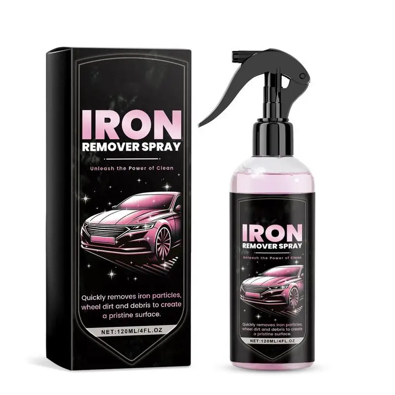 

Iron Powder Remover Multipurpose Rust Remover Spray Paint Cleaner 120ml Iron Powder Rust Remover For Automobile Tire Motorcycle