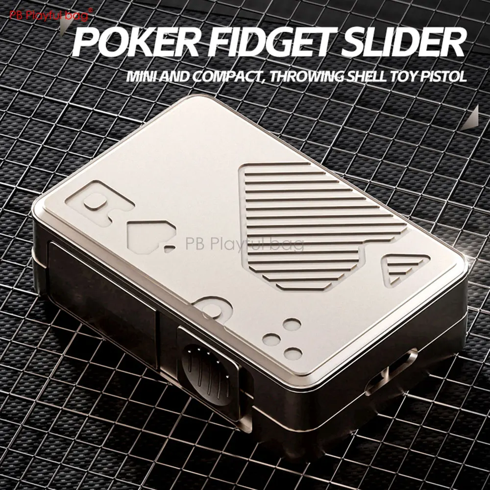 2024 Poker Fidget Slider Mini Throwing Shell Toy Gun EDC Push Card Boy Adult Decompression Toy Stress Relief Entertainment TS50 3