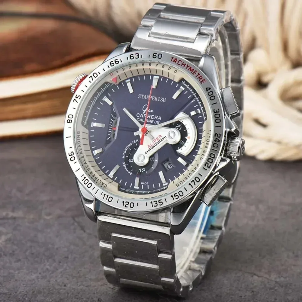 Popular 2024 Custome Brand Watches for Men Luxury Multifunction Male Wrist Watch Chronograph Automatic Date AAA Clocks Relógio