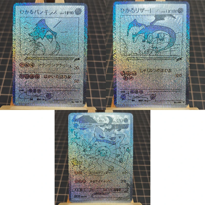Pokemon Diy Eeveelution Gengar Vmax Charizard Self Control Collect Signature Trading Flash Card Anime Cartoon Original Gift