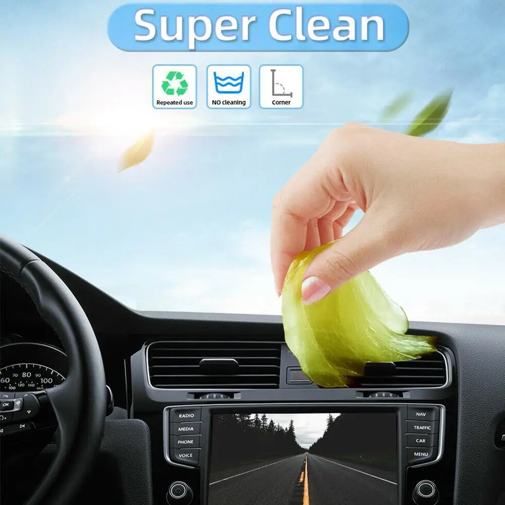 Car Interior Cleaning Gel Auto Interior Ornament Cleaning Adhesive Keyboard Dirt Remover Magic Dust Remover