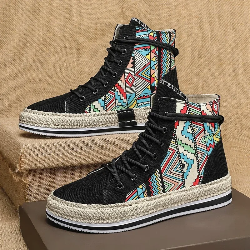 Fashion Spring Comfortable Sneakers Men Canvas Shoes Breathable Cool Street Shoes Male Brand Sneakers Black Mens Causal Shoes 3