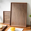 Walnut Tray Rectangular Wooden Tea Tray Mug Tray Afternoon Tea Coffee Storage Tray Solid Wooden Snack Tray 4
