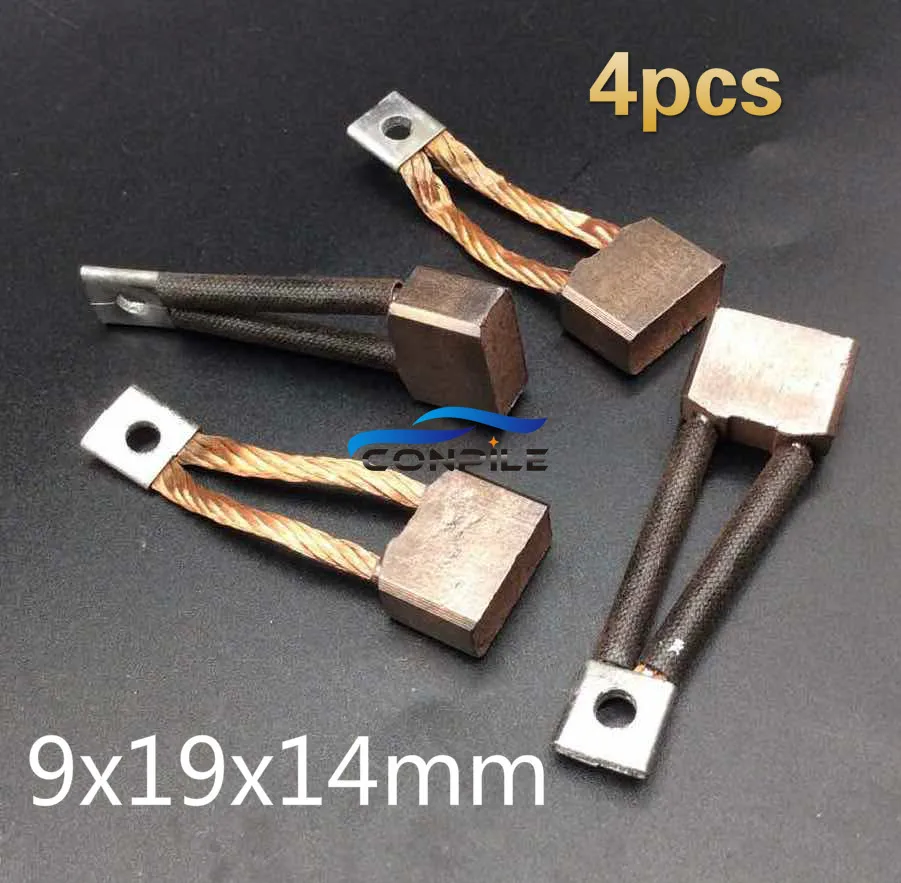 Car Generator Carbon Brush 4pcs 9x19x15mm 212 high copper for agricultural vehicle diesel starter motor