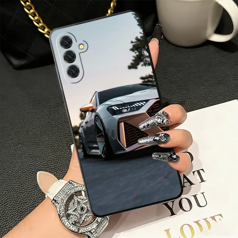Sporty Soft Silicone Phone Case with Car-Inspired Design